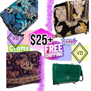 Vera Bradley Bundle Lot (4) Good & Fair Fun Mix for Collectors & Artsy Crafters